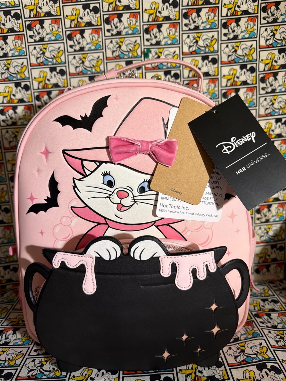 Disney The Aristocats Marie Witch Light-Up Mini Backpack NWT BoxLunch Exclusive